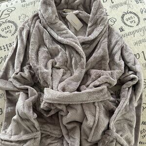 Cozy Gray Plush Robe